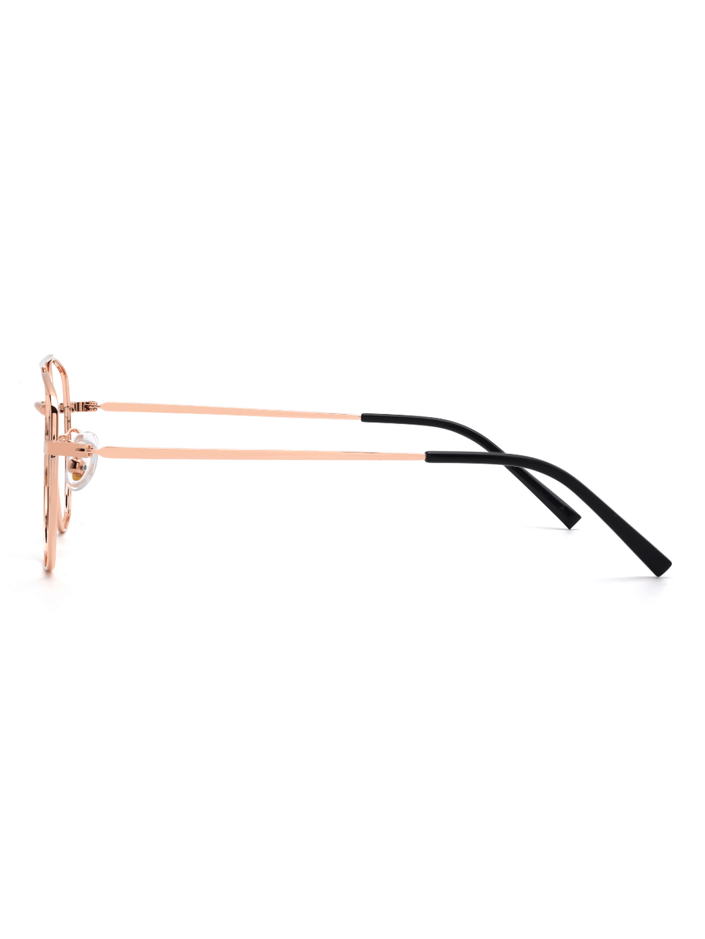Aviator Brille Rotterdam aus Titanium in Rose Gold, Seitenansicht
