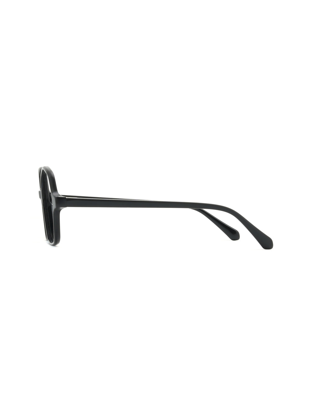 Hexagonale Acetatbrille Trieste in Schwarz, Seitenansicht