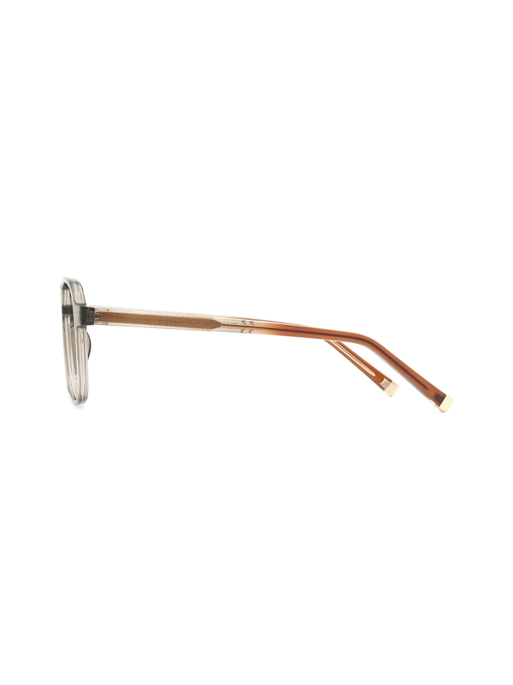 Aviator Brille Faro in Braun-Transparent, Seitenansicht