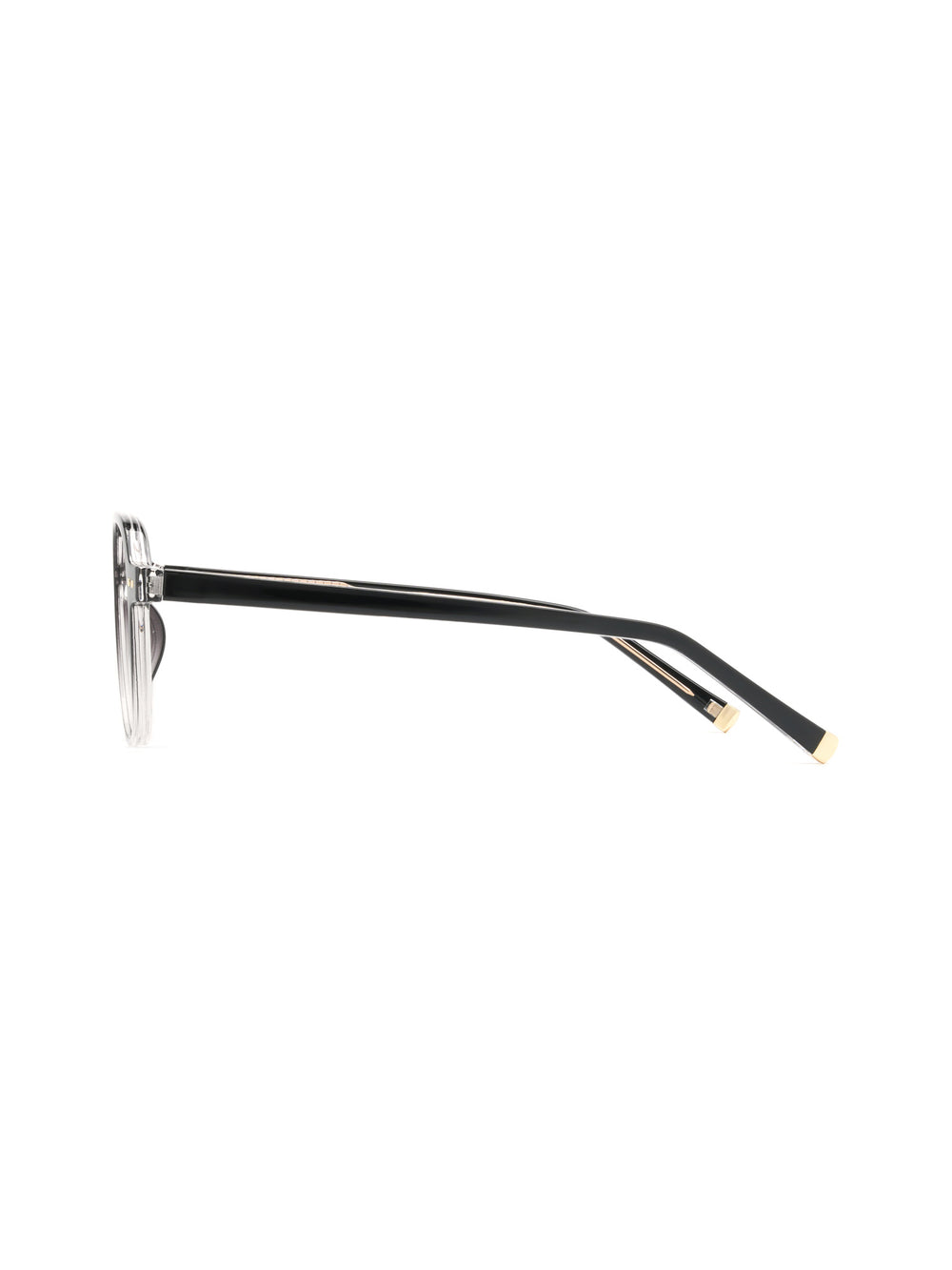 Aviator Brille Faro in Schwarz-Transparent, Seitenansicht