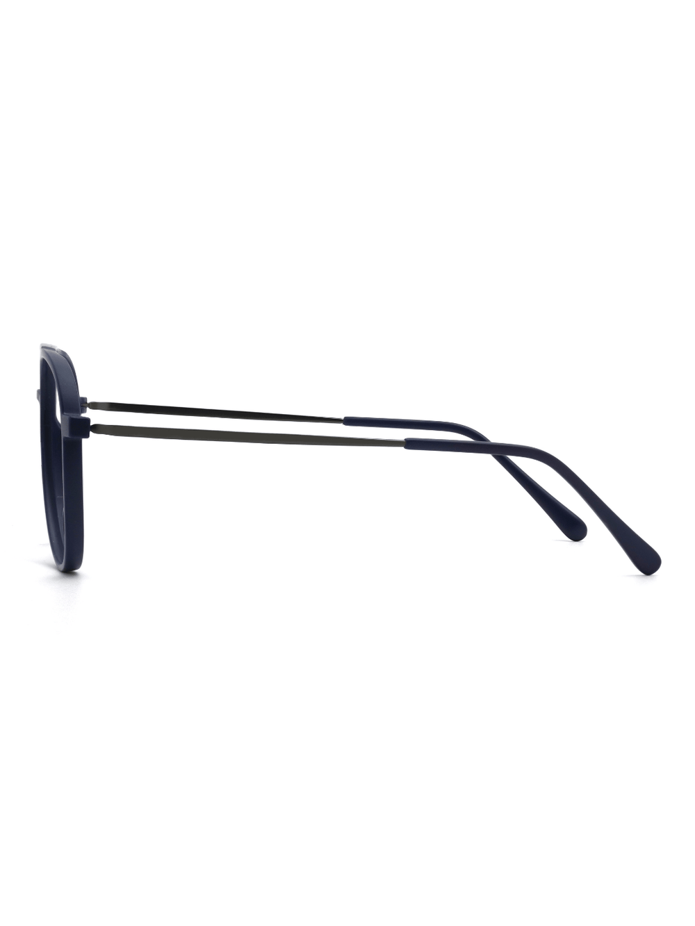 Aviator Brille Lund aus TR90 und Metall in Blau, Seitenansicht