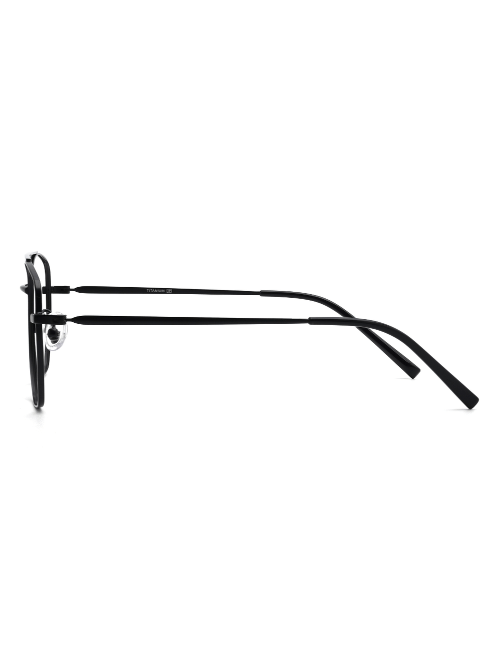 Aviator Brille Rotterdam aus Titanium in Schwarz, Seitenansicht
