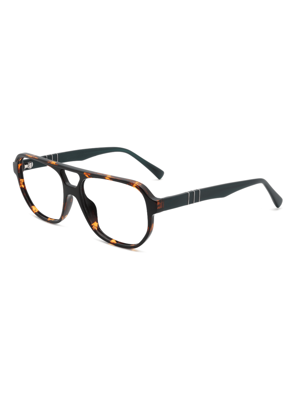 Aviator Brille Verona aus Acetat in Havana, Schrägansicht (45 Grad)