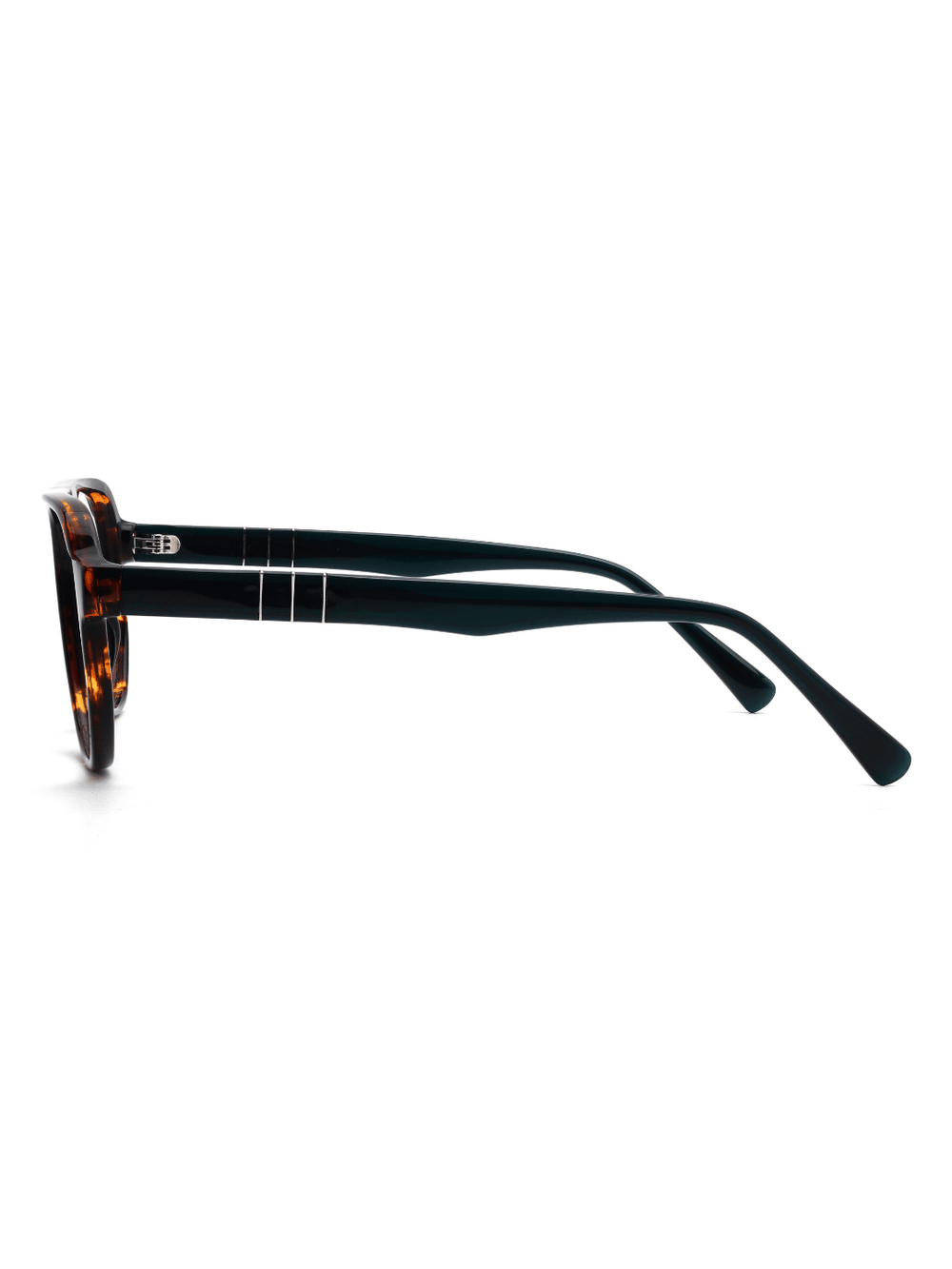 Aviator Brille Verona aus Acetat in Havana, Seitenansicht