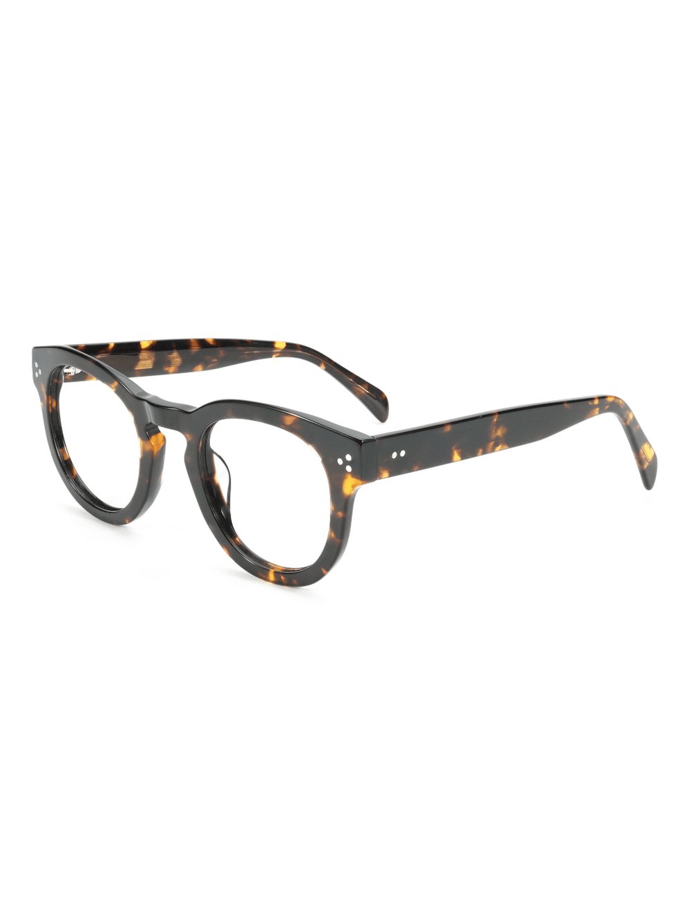 Bold Panto Brille Vilnius aus Acetat in Havana, Schrägansicht (45 Grad)