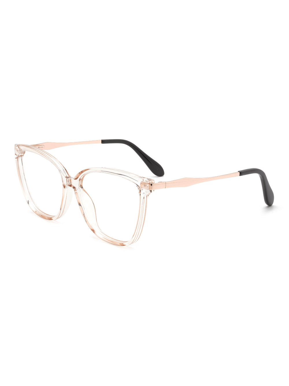 Cat Eye Brille Coimbra aus TR90 in Transparent, Schrägansicht (45 Grad)