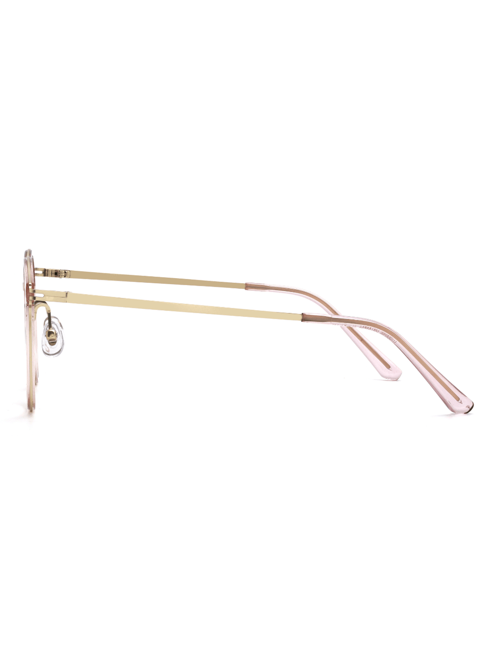 Panto Brille Antwerpen aus TR90 in Transparent Pink, Seitenansicht
