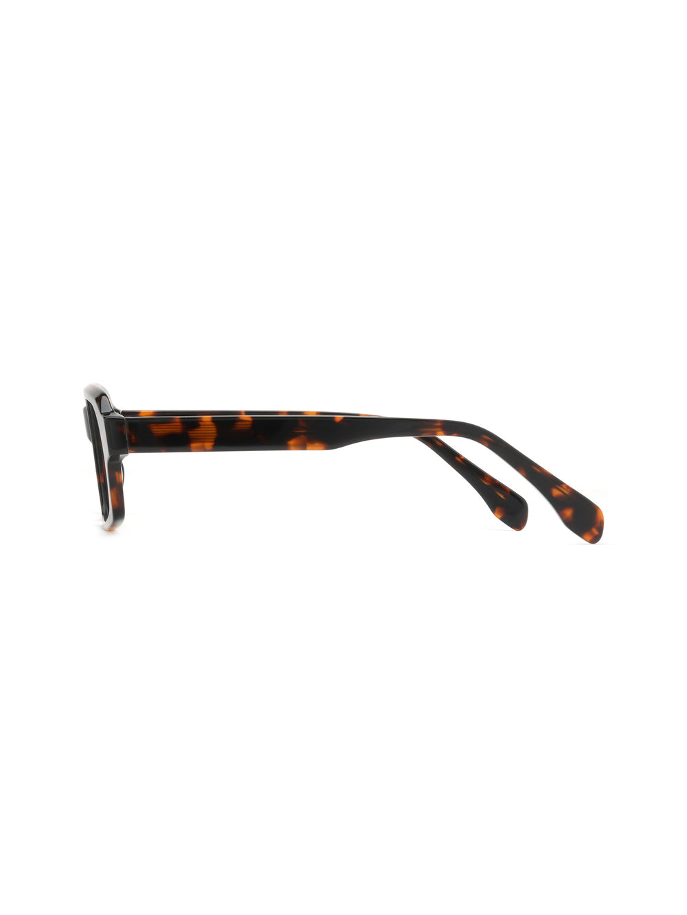 Quadratische Brille Split aus Acetat in Havana, Seitenansicht