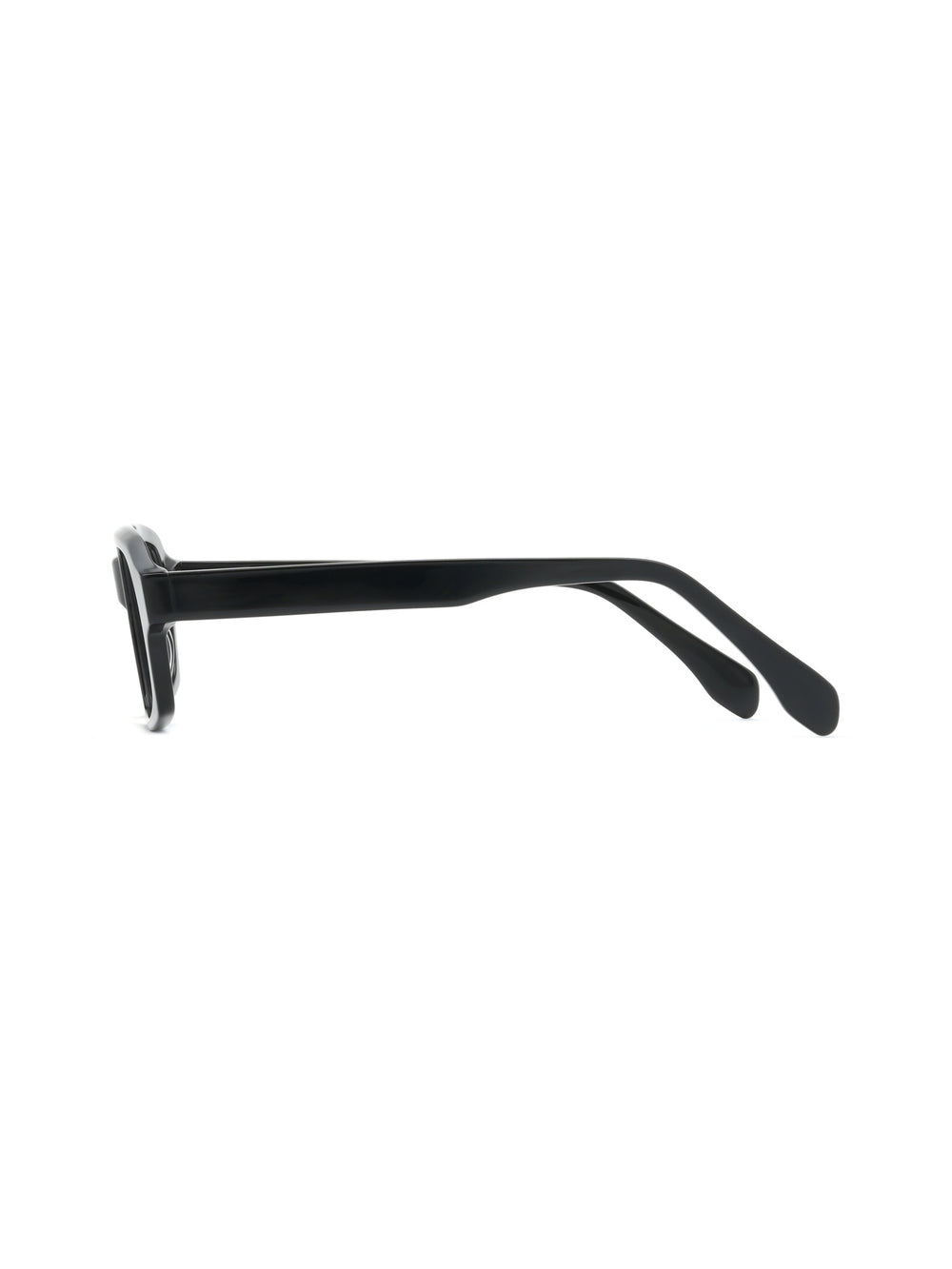 Quadratische Brille Split aus Acetat in Schwarz, Seitenansicht