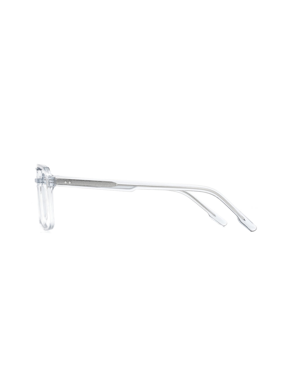 Rechteckige Brille Maribor aus TR90 in Transparent Blau, Seitenansicht