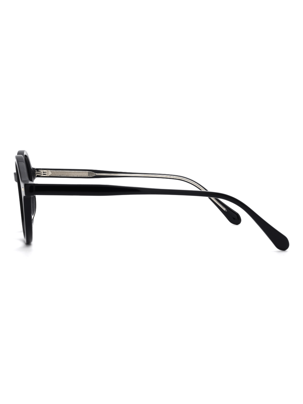 Runde Brille Tallinn aus Acetat in Schwarz, Seitenansicht
