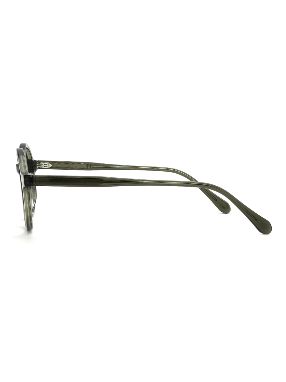 Runde Brille Tallinn aus Acetat in Transparent Grün, Seitenansicht