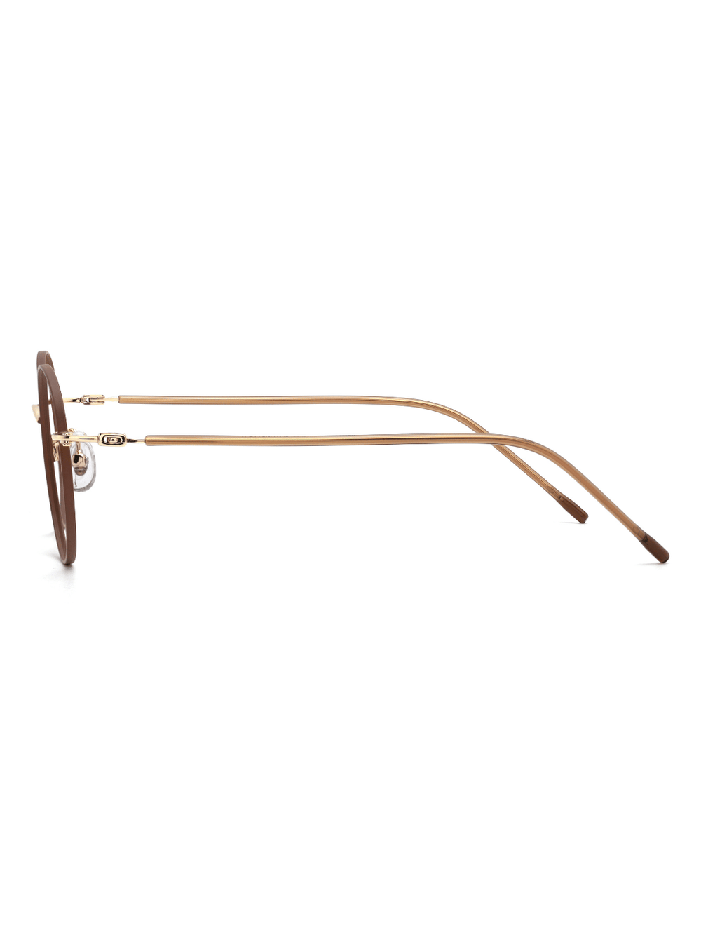 Runde Windsor Brille Aarhus aus TR90 in Braun, Seitenansicht
