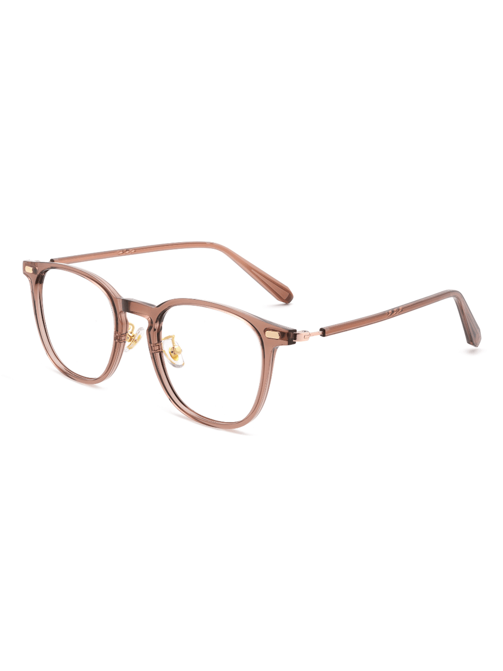 Square Brille Torino aus Titanium und TR90 in Pink, Schrägansicht (45 Grad)