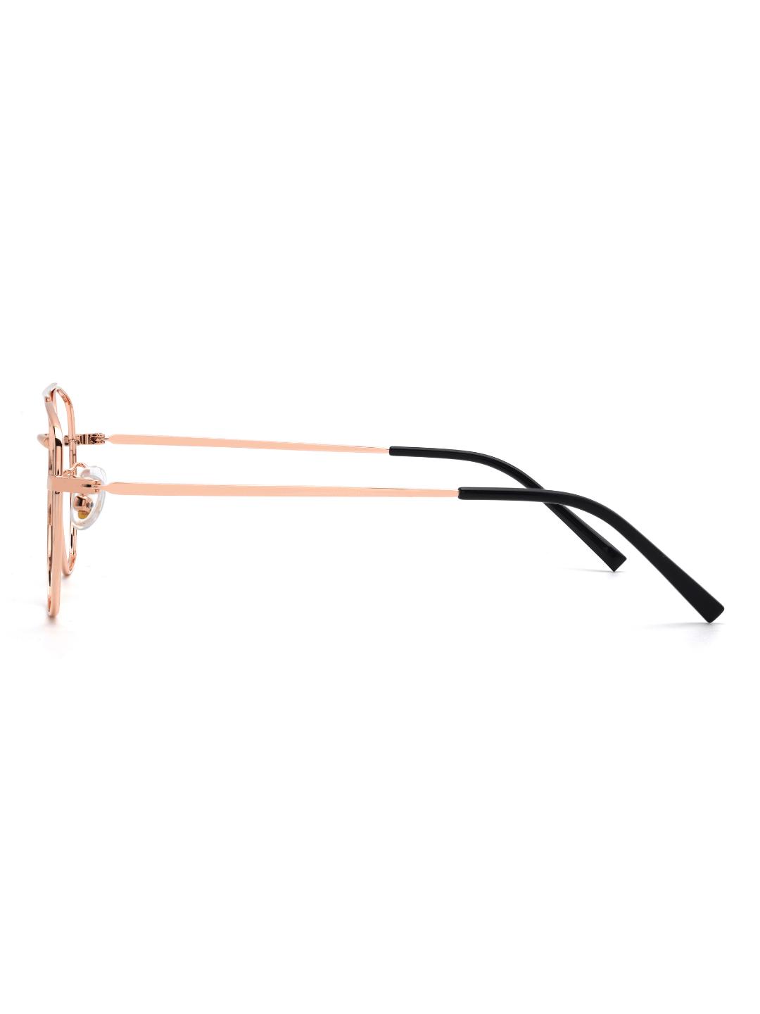 Aviator Brille Rotterdam aus Titanium in Rose Gold, Seitenansicht