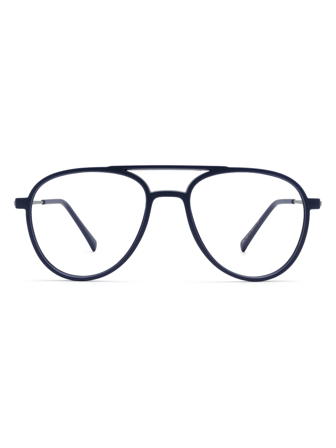 Aviator Brille Lund aus TR90 und Metall in Blau, Frontalansicht
