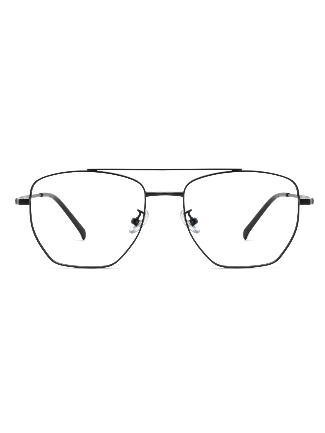 Aviator Brille Rotterdam aus Titanium in Schwarz, Frontalansicht