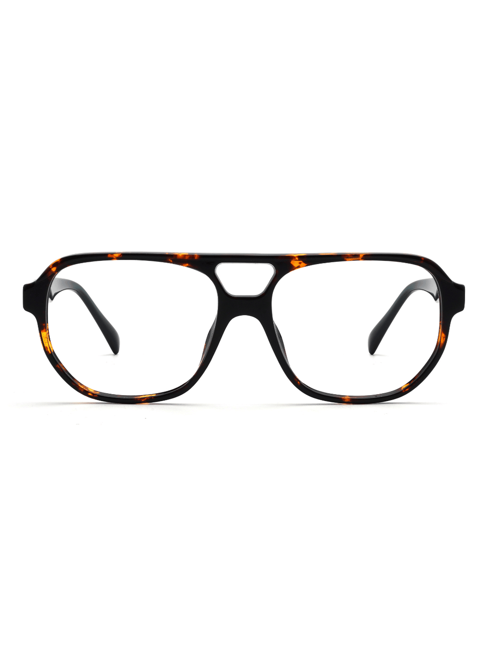 Aviator Brille Verona aus Acetat in Havana, Frontalansicht