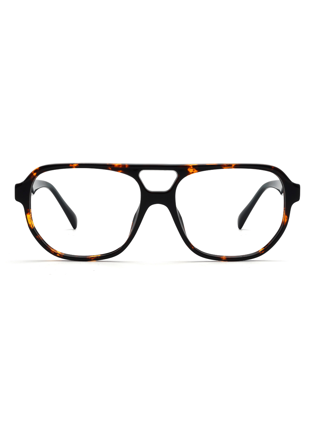 Aviator Brille Verona aus Acetat in Havana, Frontalansicht