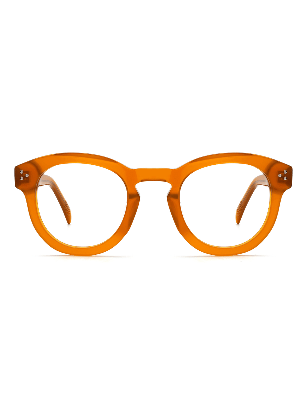 Bold Panto Brille Vilnius aus Acetat in Gelb, Frontalansicht