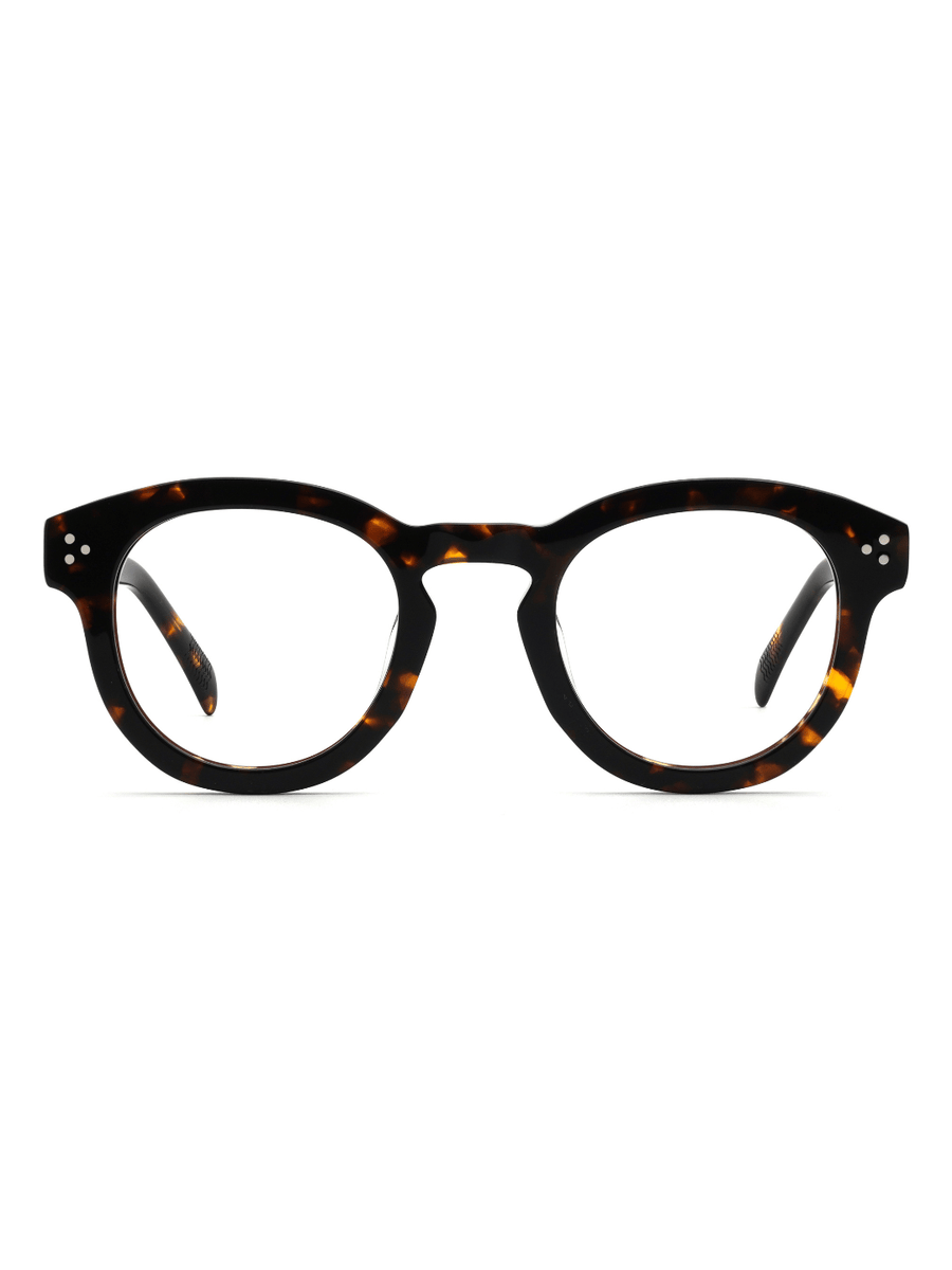 Bold Panto Brille Vilnius aus Acetat in Havana, Frontalansicht