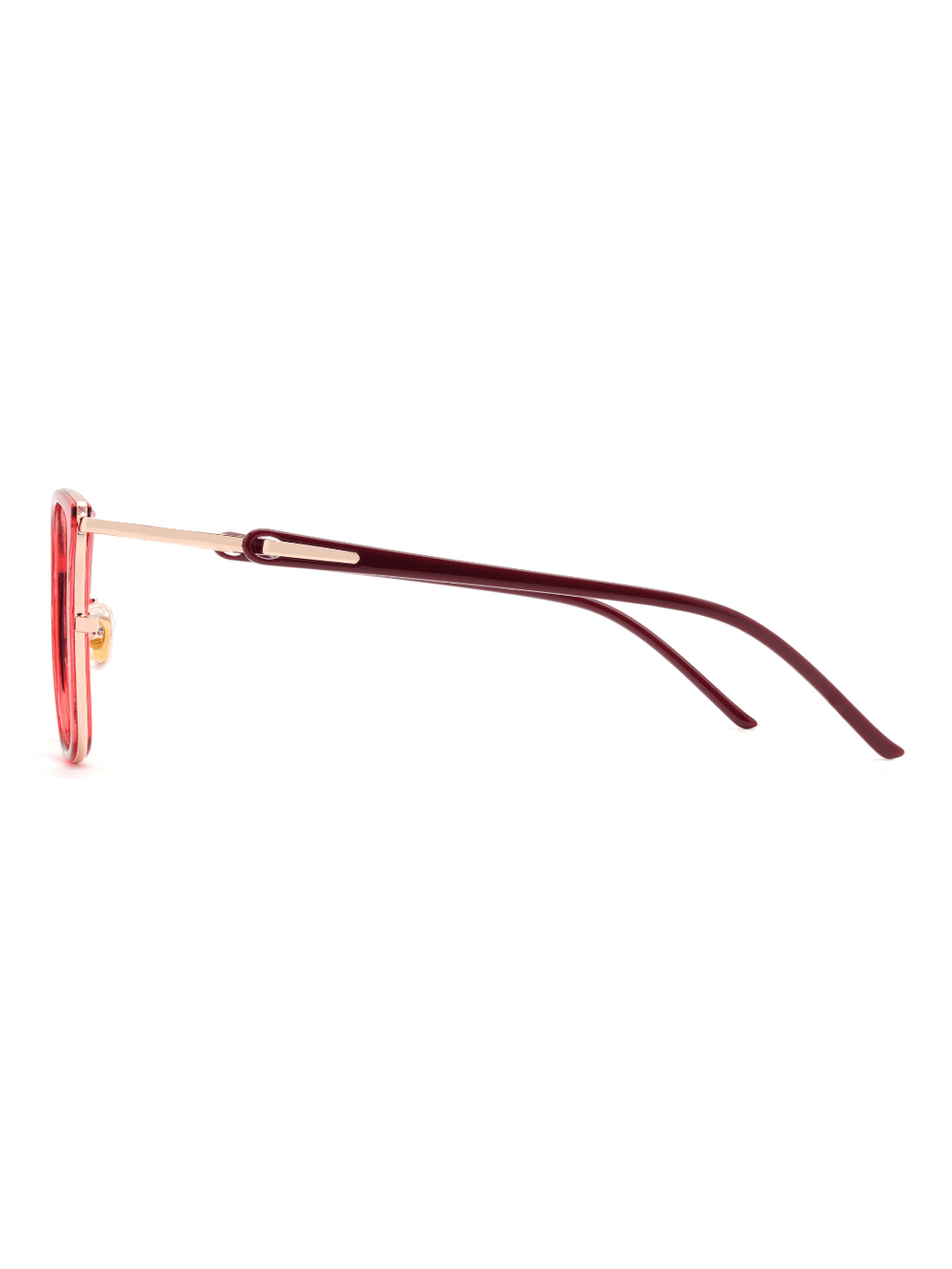 Cat Eye Brille Braga aus Metall und TR90 in Rot, Seitenansicht