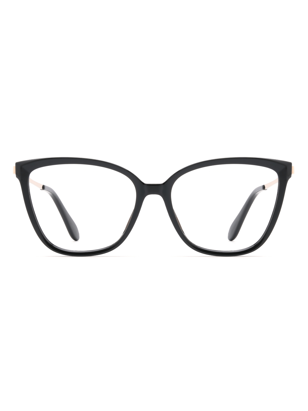 Cat Eye Brille Coimbra aus TR90 in Schwarz, Frontalansicht