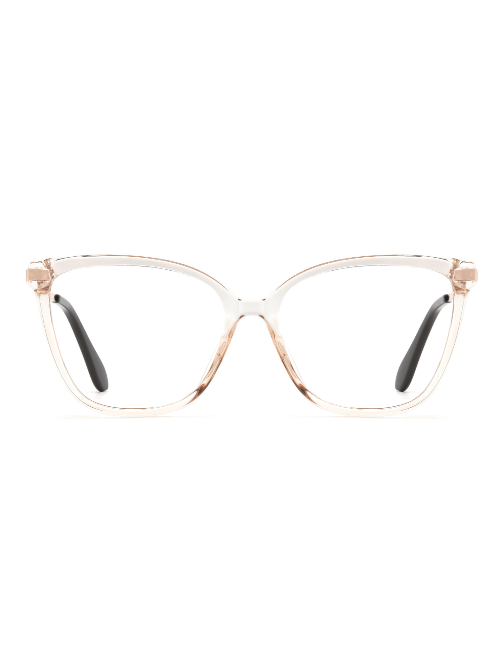 Cat Eye Brille Coimbra aus TR90 in Transparent, Frontalansicht