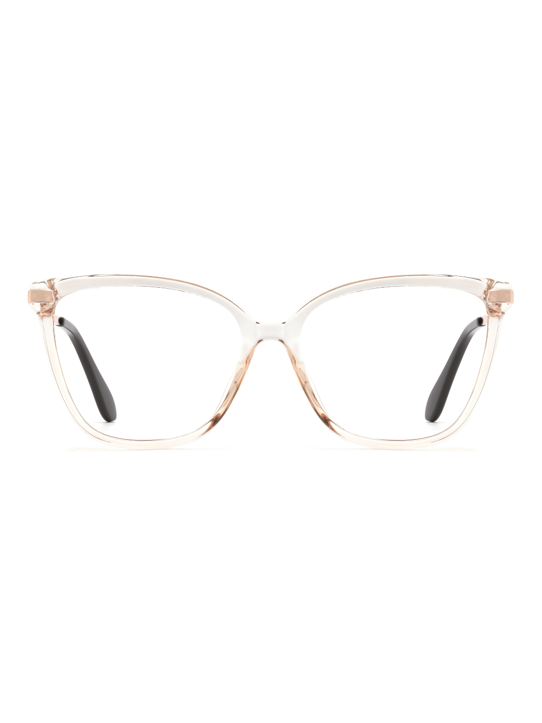 Cat Eye Brille Coimbra aus TR90 in Transparent, Frontalansicht