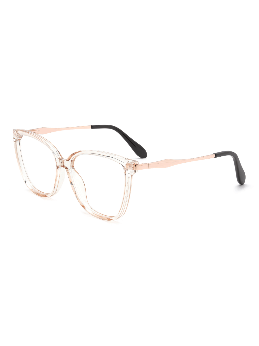 Cat Eye Brille Coimbra aus TR90 in Transparent, Schrägansicht (45 Grad)