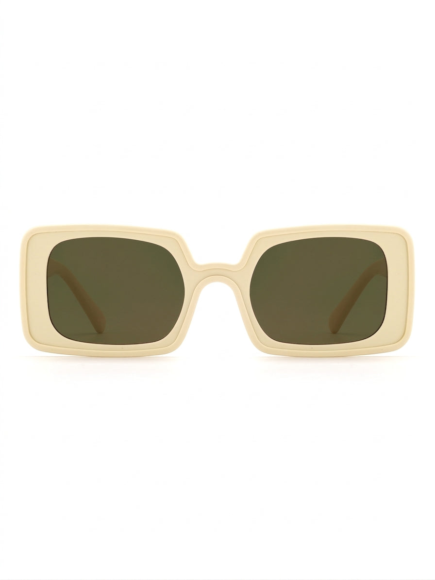 Haarlem Sonnenbrille Sand Beige mit grüner Tönung