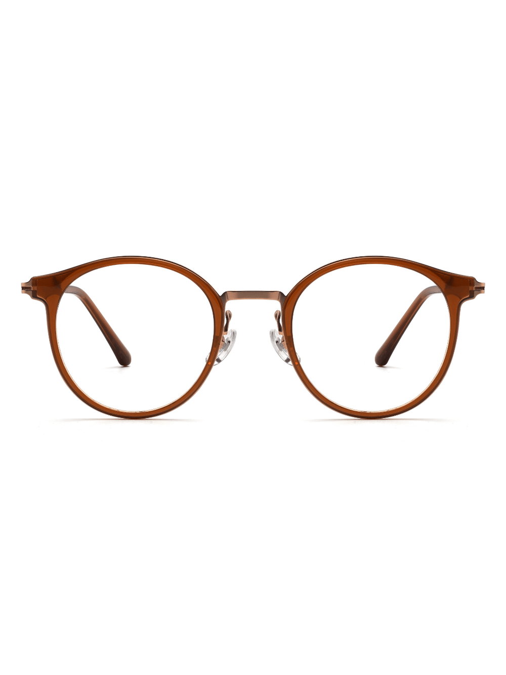 Panto Brille Antwerpen aus TR90 in Rostbraun, Frontalansicht