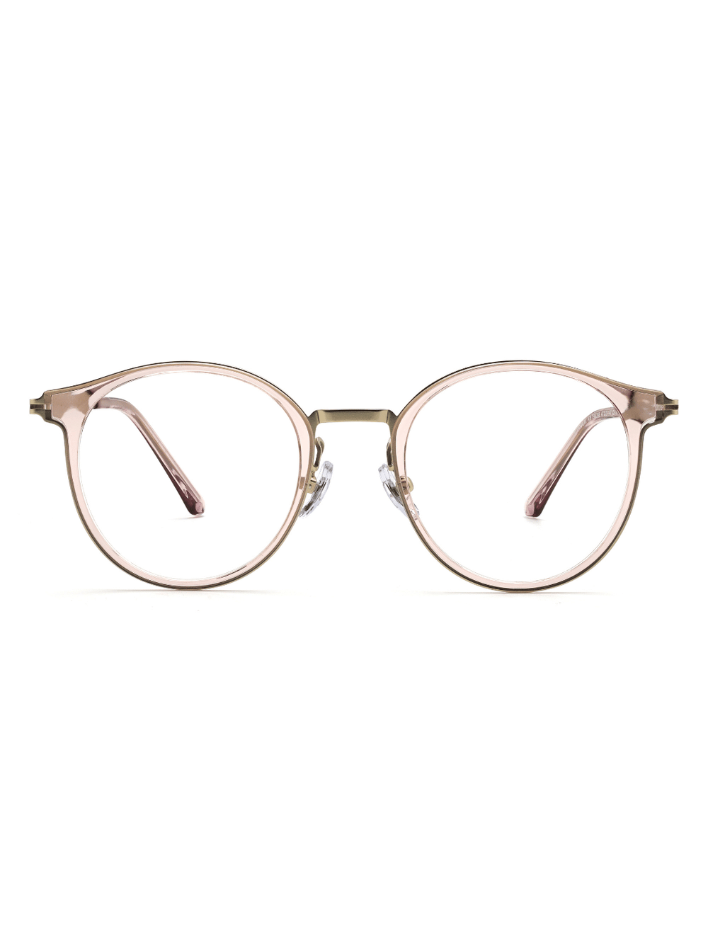 Panto Brille Antwerpen aus TR90 in Transparent Pink, Frontalansicht