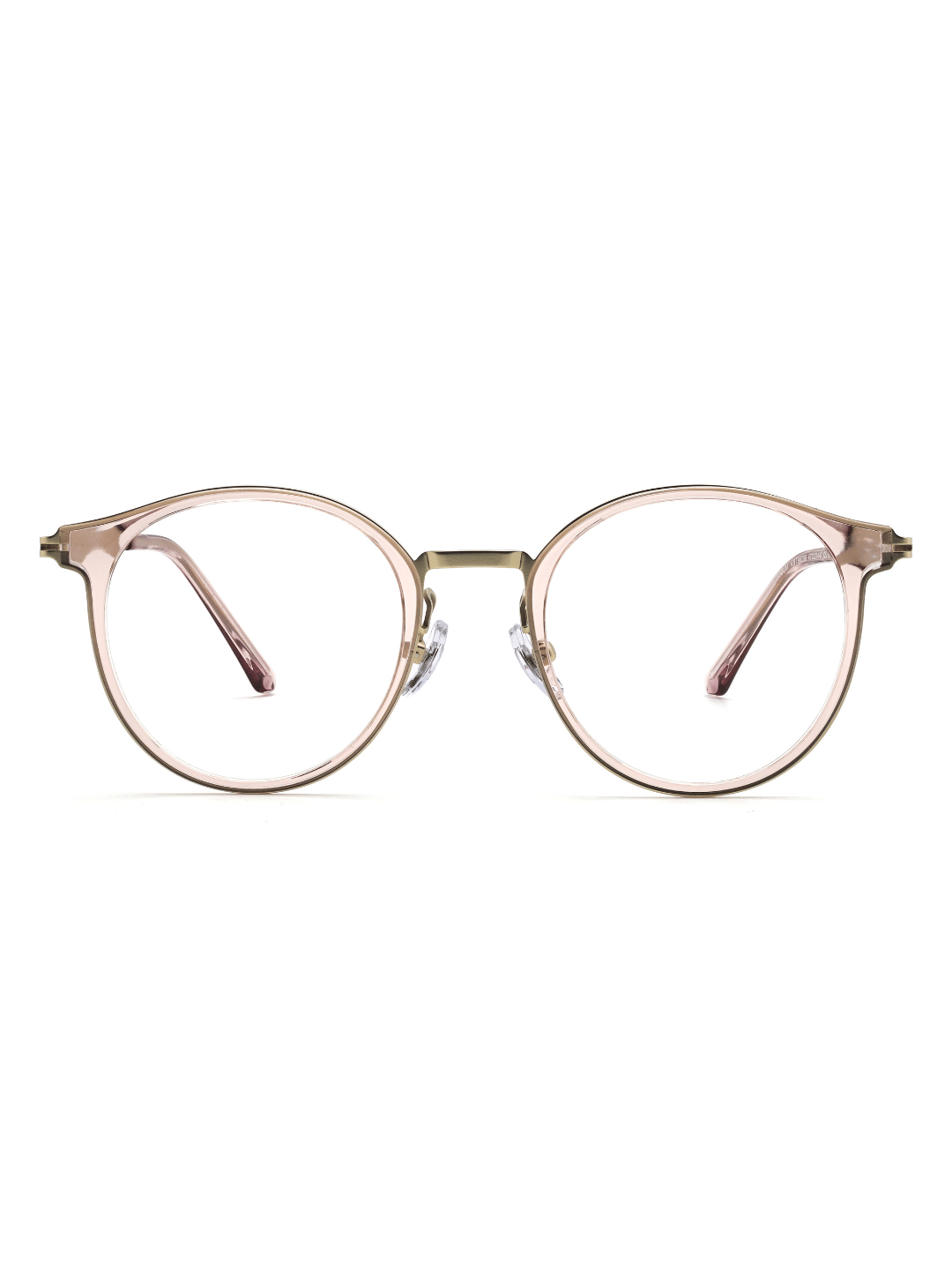 Panto Brille Antwerpen aus TR90 in Transparent Pink, Frontalansicht