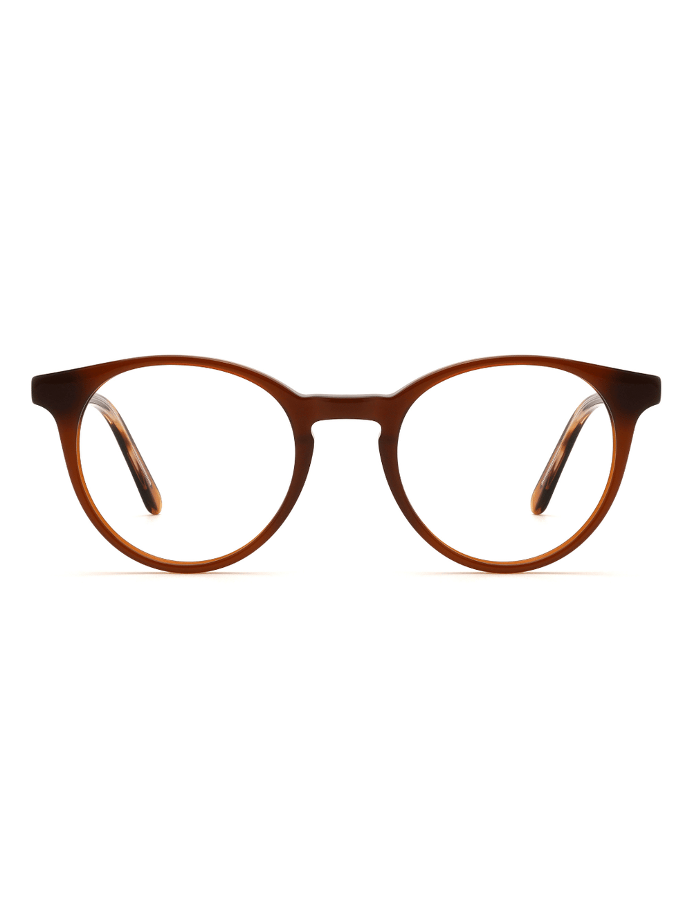 Panto Brille Brügge aus Acetat in Havana, Frontalansicht