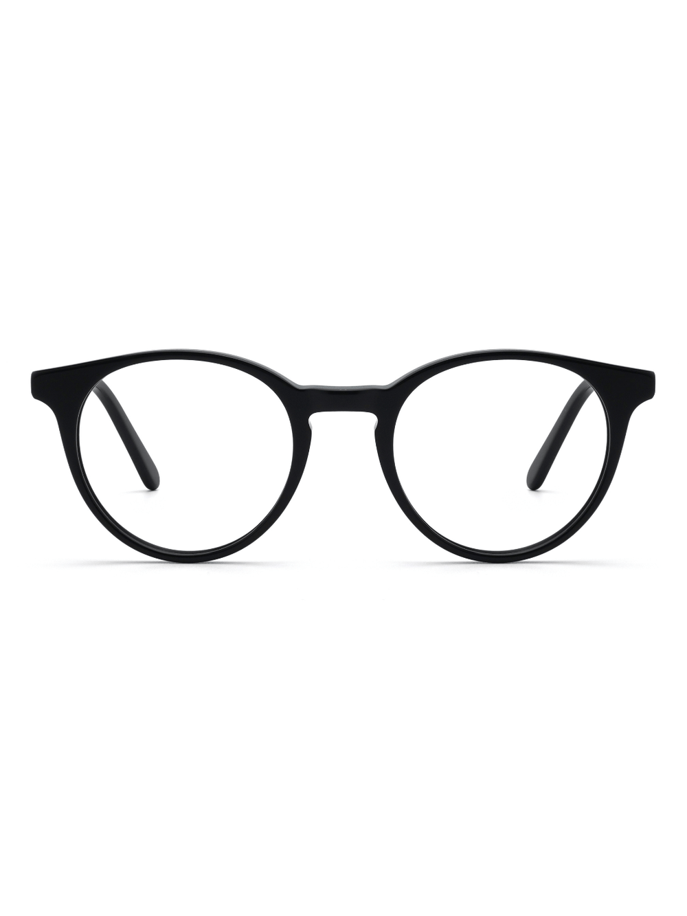 Panto Brille Brügge aus Acetat in Schwarz, Frontalansicht