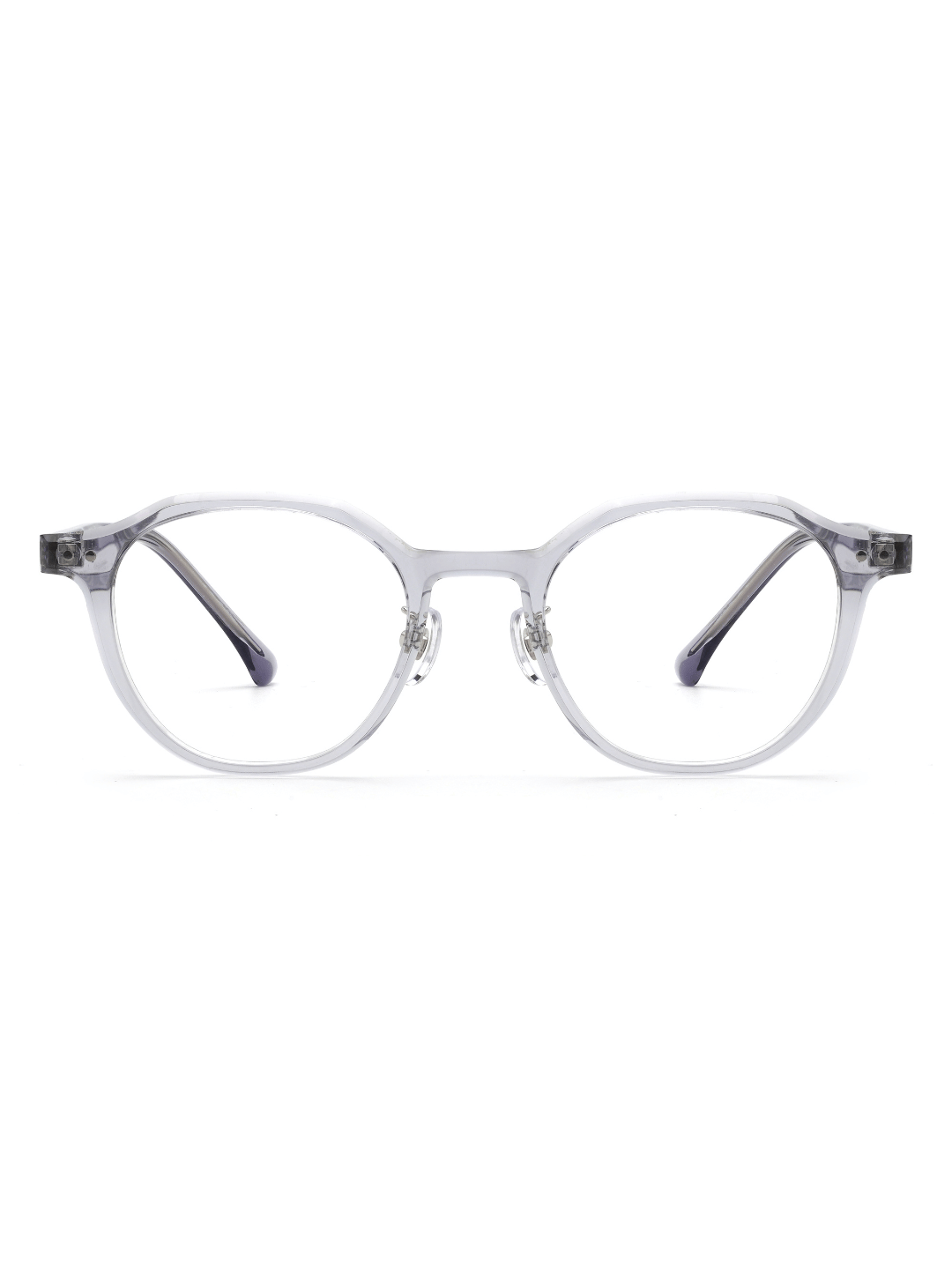 Panto Brille Gent aus TR90 und Acetat in Transparent, Frontalansicht