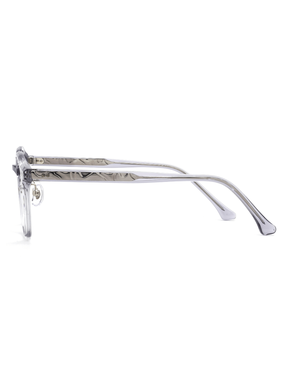 Panto Brille Gent aus TR90 und Acetat in Transparent, Seitenansicht