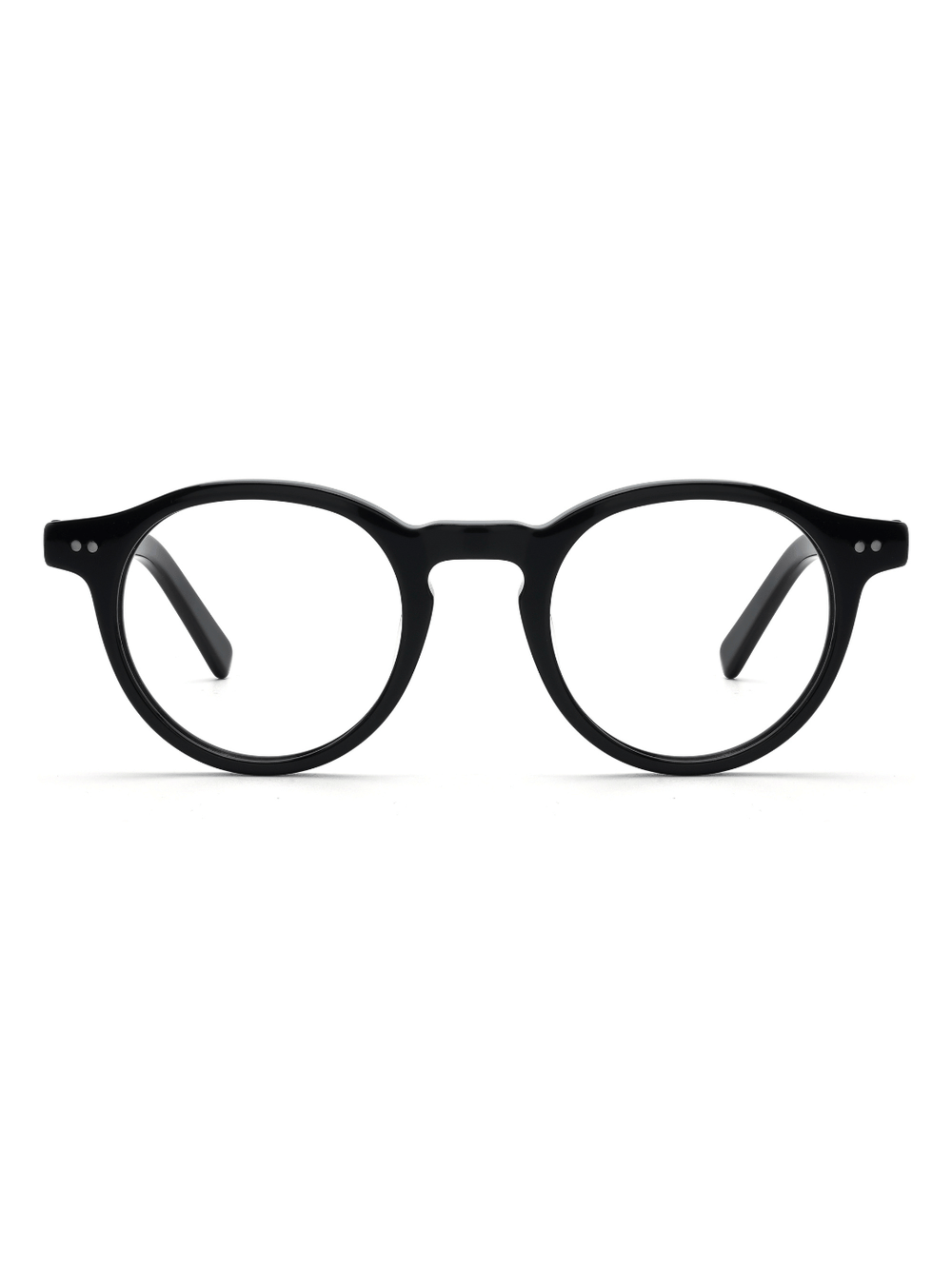 Panto Brille Granada aus Acetat in Schwarz, Frontalansicht