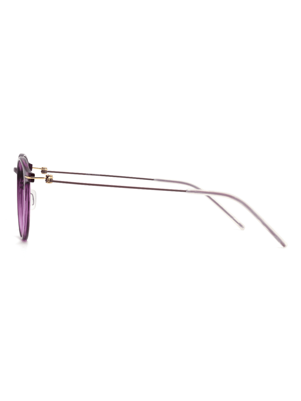 Panto Brille Lille aus Titanium in Lila, Seitenansicht