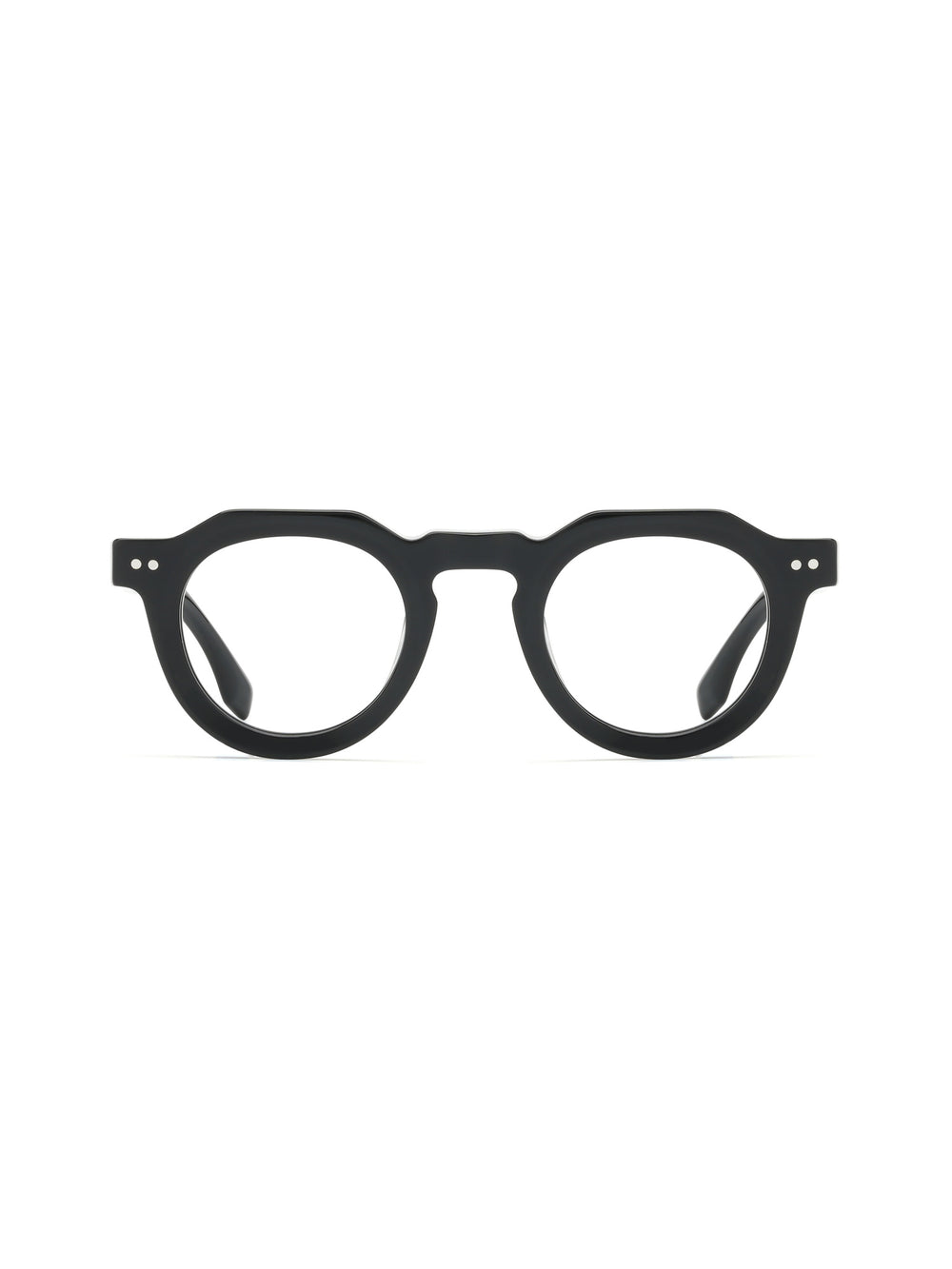 Panto Brille Murcia aus Acetat in Schwarz, Frontalansicht