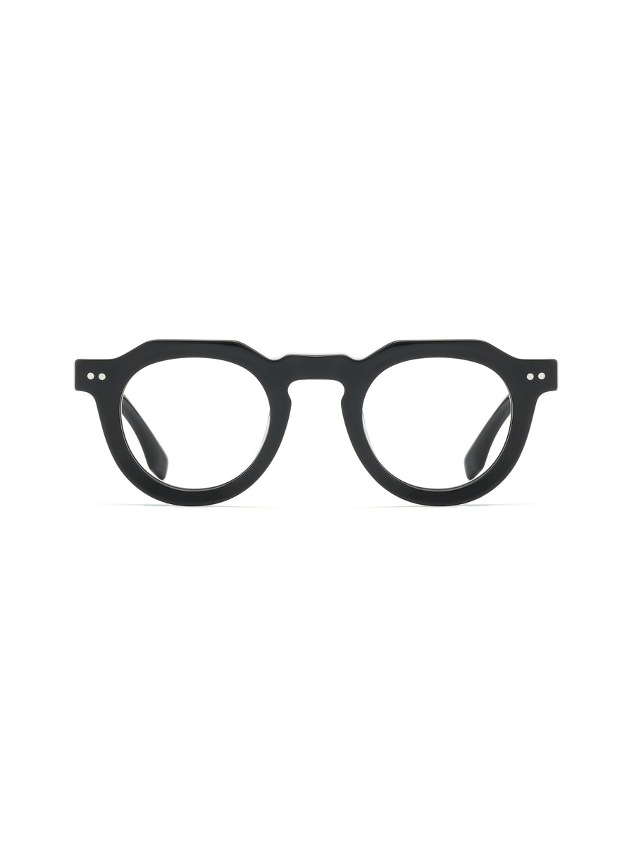 Panto Brille Murcia aus Acetat in Schwarz, Frontalansicht