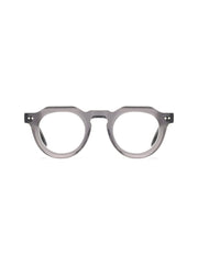 Panto Brille Murcia aus Acetat in Transparent Grau, Frontalansicht