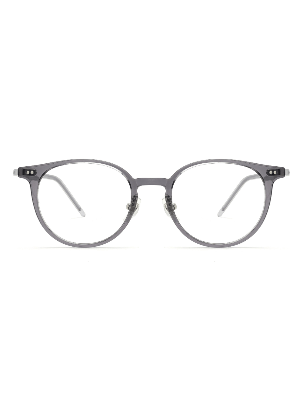 Panto Brille Valencia aus TR90 und Acetat in Blau, Frontalansicht