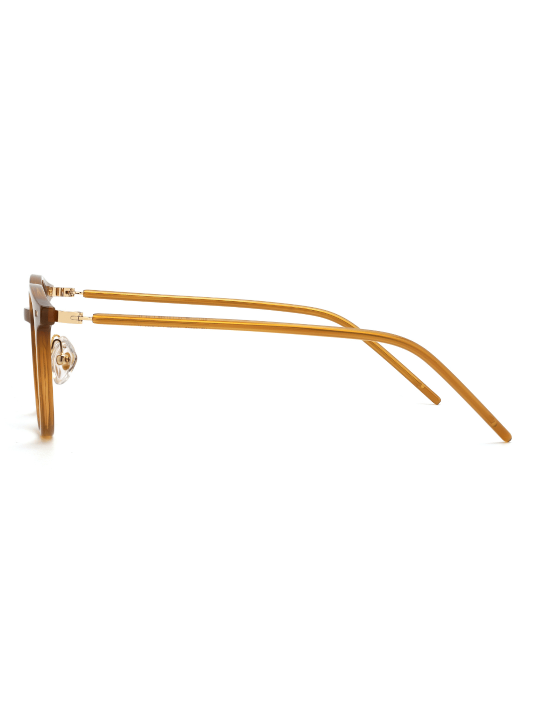 Panto Brille Valencia aus TR90 und Acetat in Gelb, Seitenansicht
