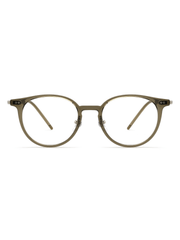 Panto Brille Valencia aus TR90 und Acetat in Grün, Frontalansicht