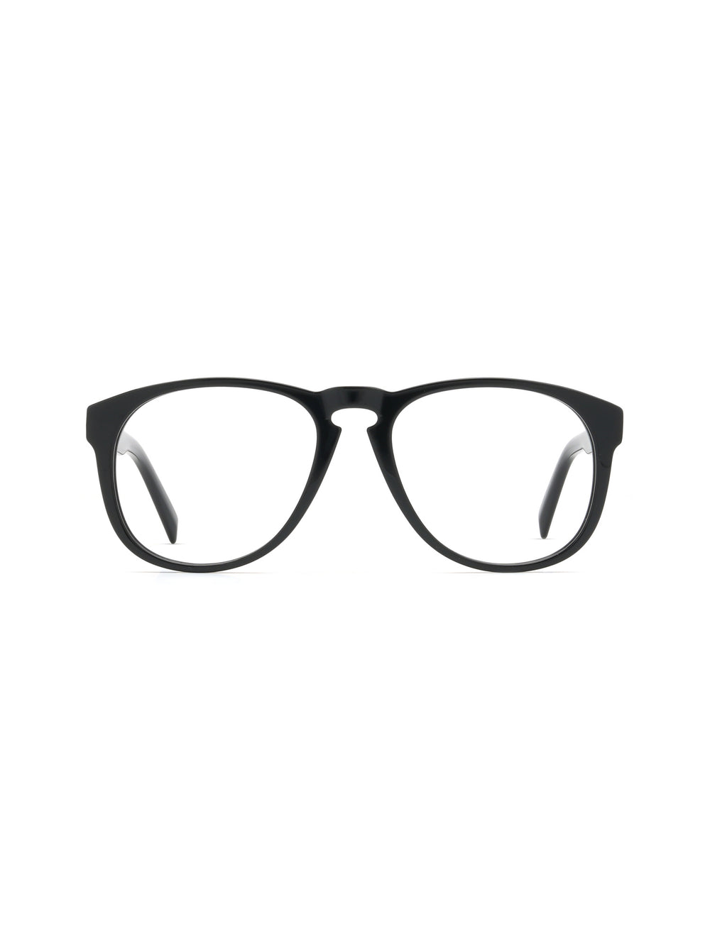 Pantos Brille Rijeka aus Acetat in Schwarz, Frontalansicht