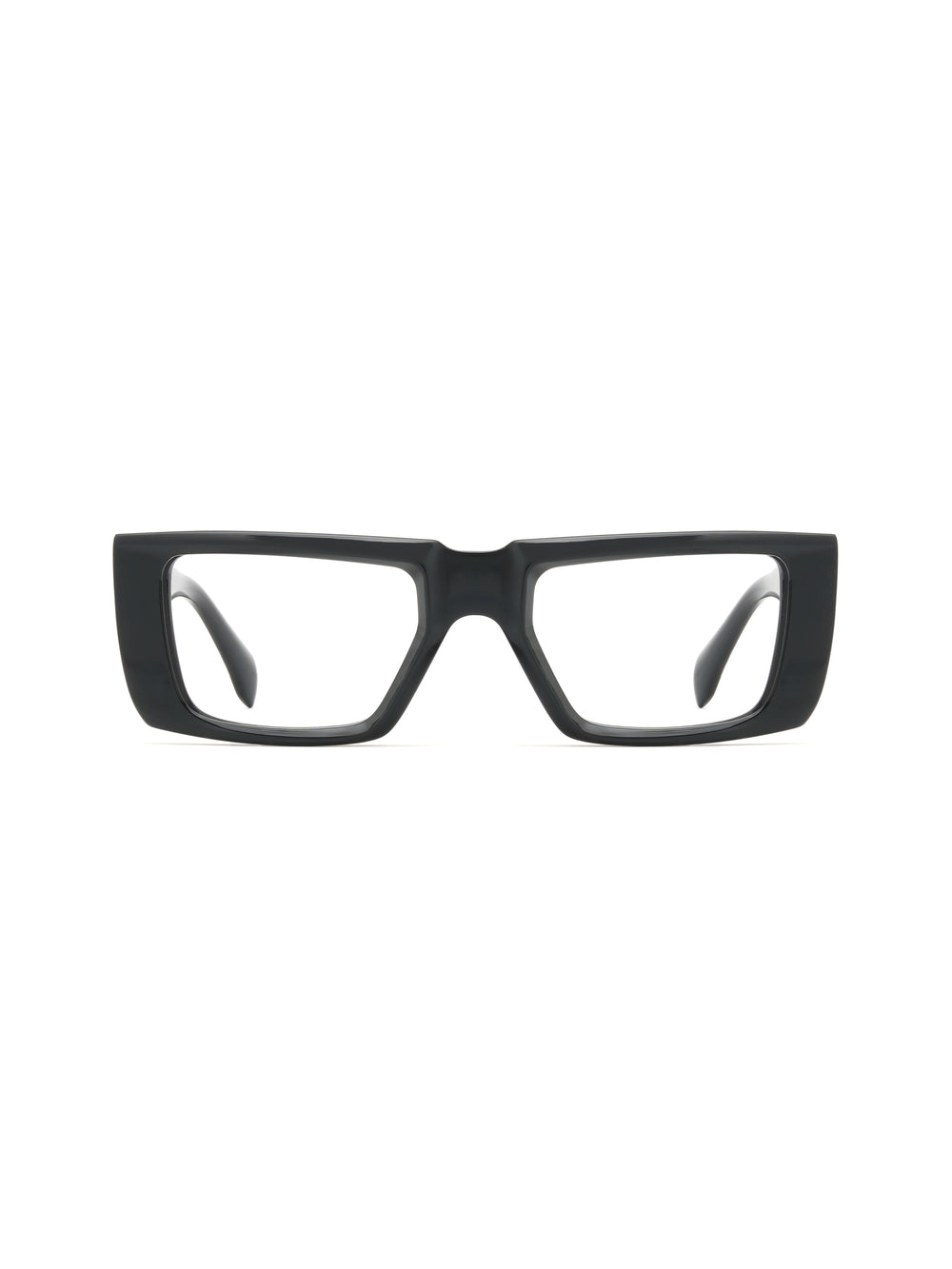 Rechteckige Acetatbrille Parma in Schwarz, Frontalansicht