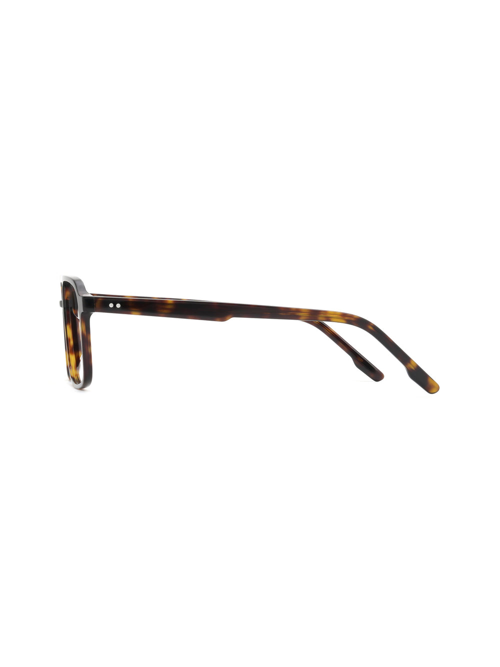 Rechteckige Brille Maribor aus TR90 in Havana, Seitenansicht