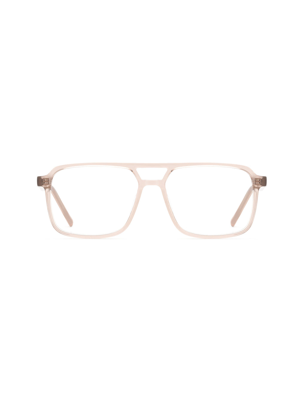 Rechteckige Brille Maribor aus TR90 in Rosé, Frontalansicht